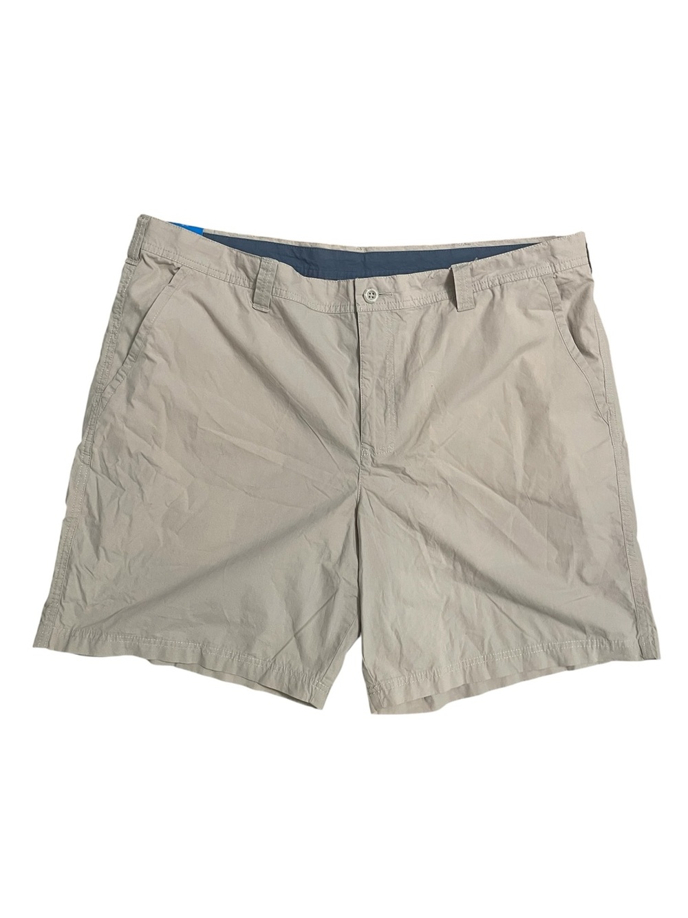 Columbia Men's Light Khaki Shorts Size 42 Washes Out 8 inch inseam New
